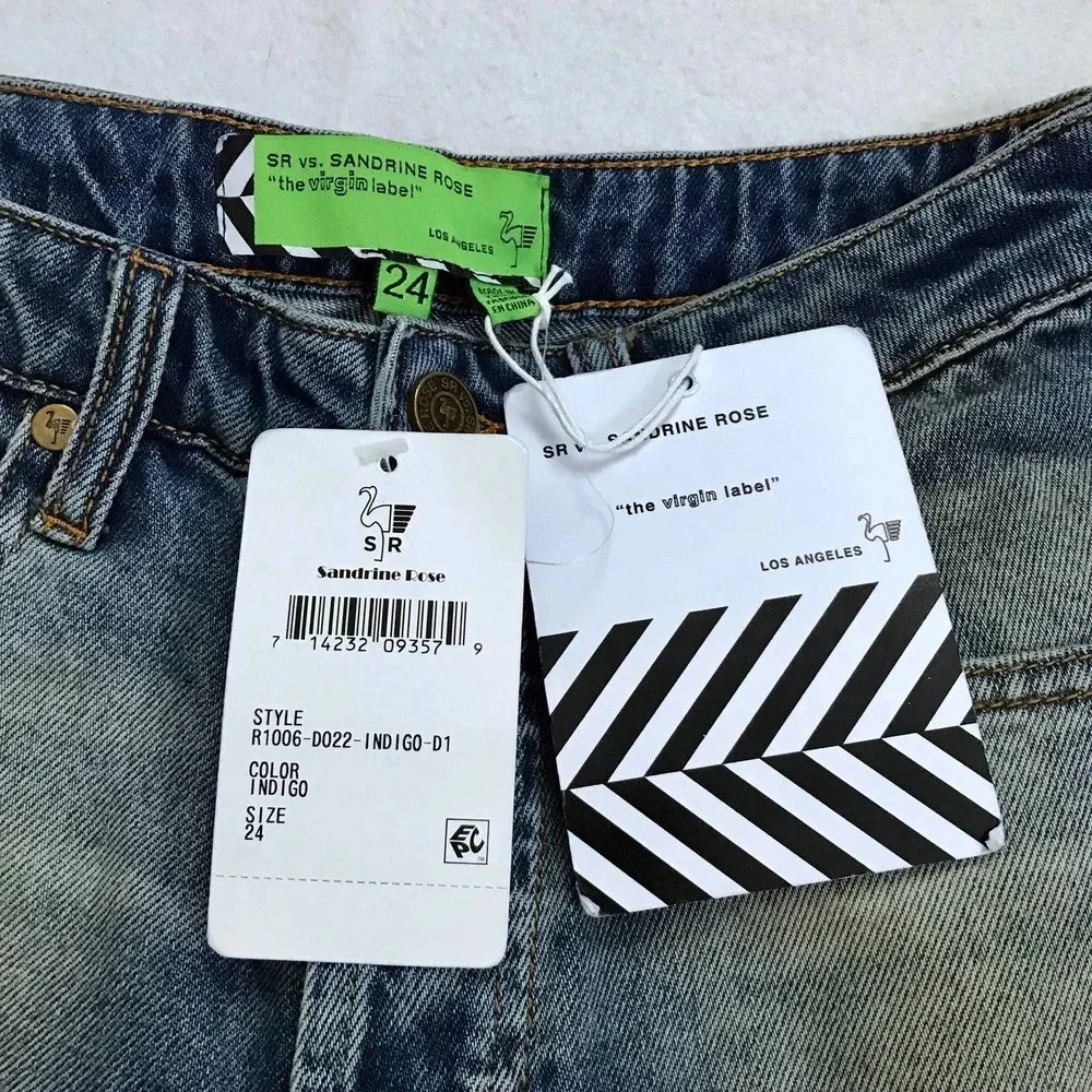Free People Sandrine Rose NWT Medium Wash Distressed Jeans Women Various